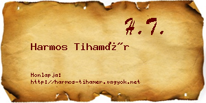 Harmos Tihamér névjegykártya